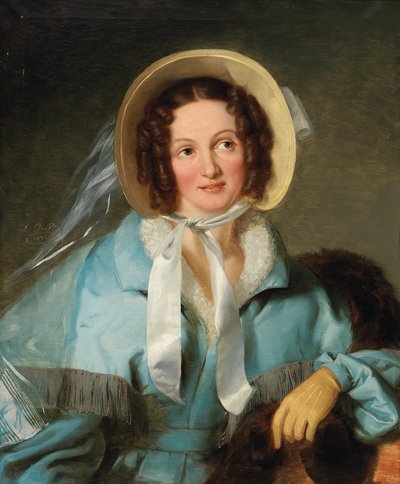 Bildnis einer Dame mit Hut von Alexander Clarot